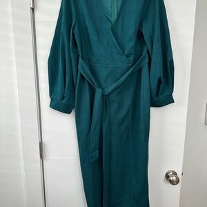 Chic Teal Dress with Zipper